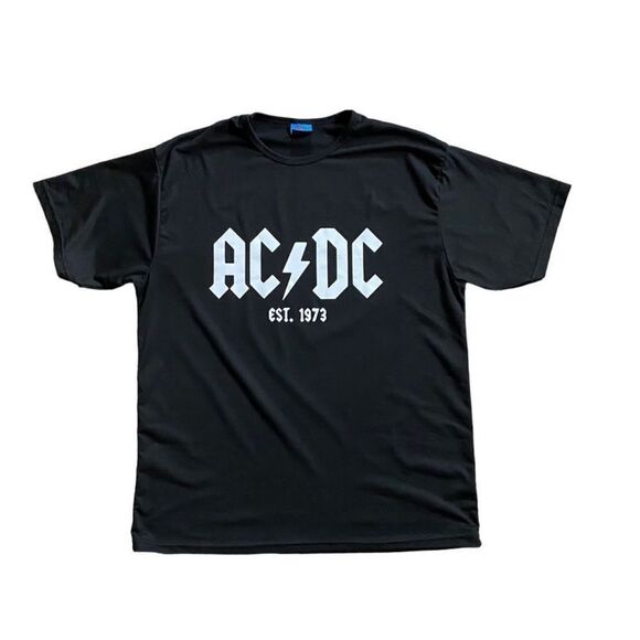 Hot Topic Black and White AC/DC Band Short Sleeve Crewneck T-Shirt Medium - Picture 6 of 10